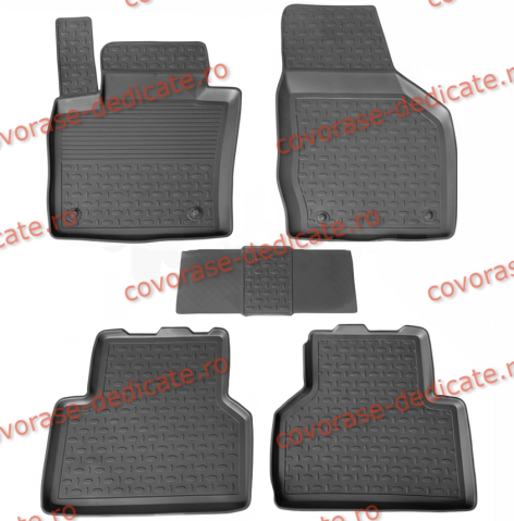 Covorase tip tavita bordura 3 cm - Covorase AUDI Q3 I 2011-2018 (5 bucati) - tip tavita - SEINTEX - 100% cauciuc