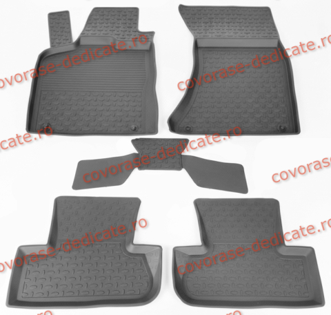 Covorase tip tavita bordura 3 cm - Covorase AUDI Q5 I 2008-2017 (5 bucati) - tip tavita - SEINTEX - 100% cauciuc