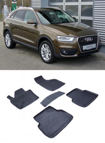 Covorase cauciuc tip tavita AUDI Q3 I 2011-2018 (5 bucati) (85506) - SEINTEX 100910