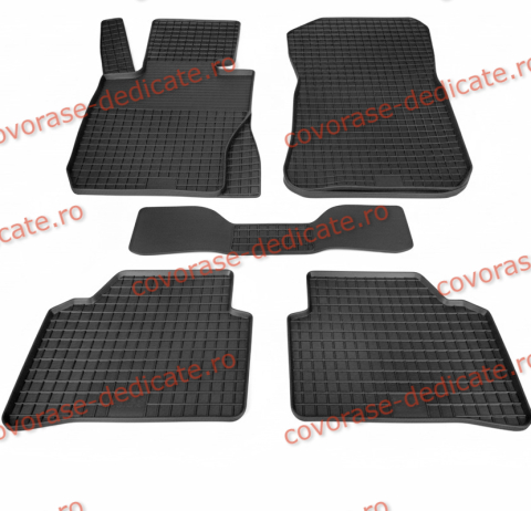 Covorase tip tavita bordura 3 cm - Covorase BMW Seria 3 E90 / E91 2004-2011 (5 bucati) - tip tavita - GRID SEINTEX - 100% cauciuc
