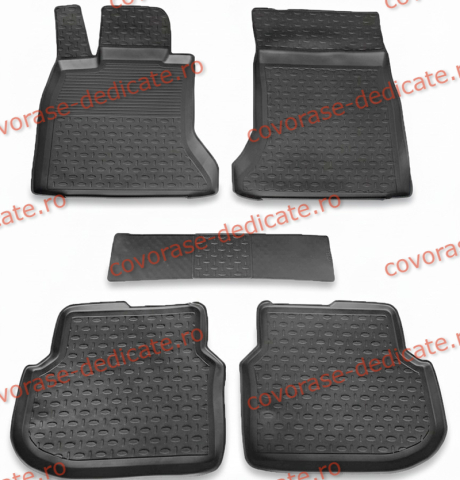 Covorase tip tavita bordura 3 cm - Covorase BMW Seria 5 F10 / F11 2010-2013 Pre-Facelift (5 bucati) - tip tavita - SEINTEX - 100% cauciuc