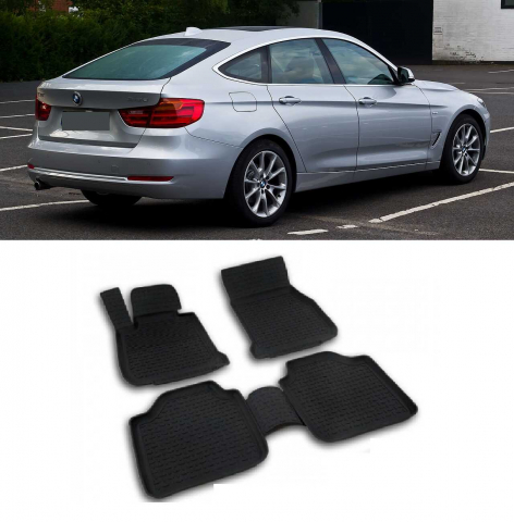 Covorase tip tavita bordura 3 cm - Covorase cauciuc tip tavita BMW Seria 3 F34 GT 2011-2018 (5 bucati) (86535) - SEINTEX 100910