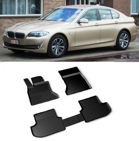 Covorase Auto - Covorase cauciuc tip tavita BMW Seria 5 F10 / F11 2010-2013 Pre-Facelift (5 bucati) (86393) - SEINTEX 100910