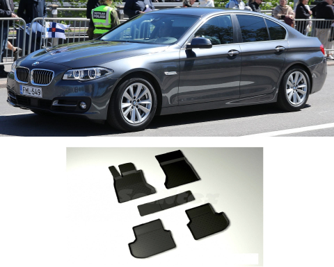 Covorase Auto - Covorase cauciuc tip tavita BMW Seria 5 F10 / F11 2013-2016 Facelift (5 bucati) (88278) - SEINTEX 100910