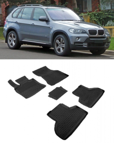 Covorase Auto - Covorase cauciuc tip tavita BMW X5 E70 2006-2013 (5 bucati) (86733) - SEINTEX 100910