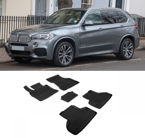 Covorase Auto - Covorase cauciuc tip tavita BMW X5 F15 2013-2019 (5 bucati) (86733) - SEINTEX 100910