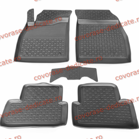 Covorase tip tavita bordura 3 cm - Covorase CHEVROLET Cruze I 2008-2016 (5 bucati) - tip tavita - SEINTEX - 100% cauciuc