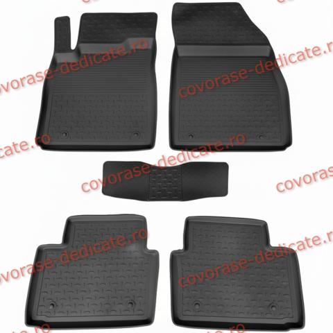 Covorase tip tavita bordura 3 cm - Covorase CHEVROLET Malibu VIII 2013-2016 (5 bucati) - tip tavita - SEINTEX - 100% cauciuc