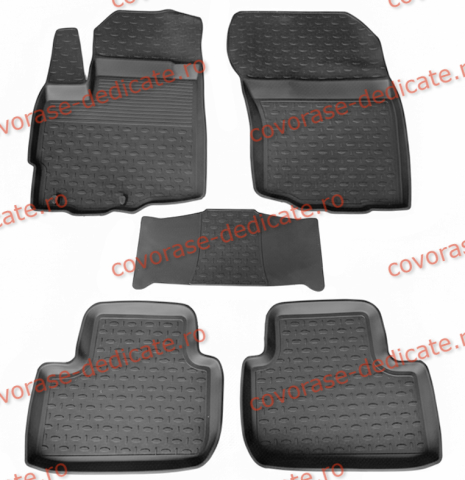 Covorase tip tavita bordura 3 cm - Covorase CITROEN C4 AirCross 2012-2017 (5 bucati) - tip tavita - SEINTEX - 100% cauciuc