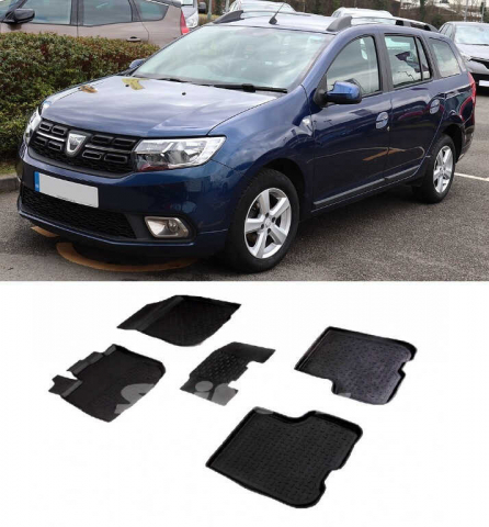 Covorase cauciuc tip tavita DACIA Logan MCV II 2013-2020 (5 bucati) (90154) - SEINTEX 100910