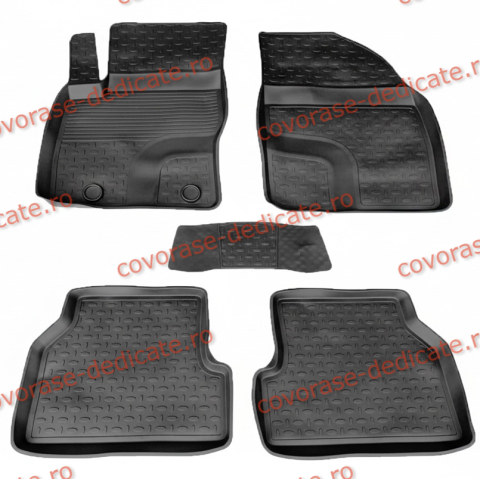 Covorase FORD Focus II 2004-2010 (5 bucati) - tip tavita - SEINTEX - 100% cauciuc
