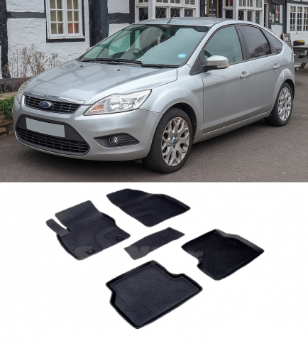 Covorase Auto - Covorase cauciuc tip tavita FORD Focus II 2004-2010 (5 bucati) (01222) - SEINTEX 100910