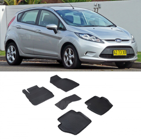 Covorase Auto - Covorase cauciuc tip tavita FORD Fiesta VI 2008-2017 (5 bucati) (01073) - SEINTEX 100910