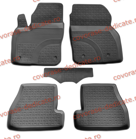 Covorase tip tavita bordura 3 cm - Covorase FORD Focus III 2010-2015 Pre-Facelift (5 bucati) - tip tavita - SEINTEX - 100% cauciuc