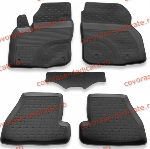 Covorase tip tavita bordura 3 cm - Covorase FORD Focus III 2015-2018 Facelift (5 bucati) - tip tavita - SEINTEX - 100% cauciuc