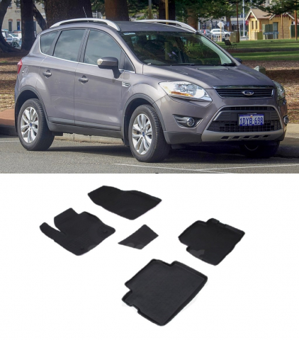Covorase tip tavita bordura 3 cm - Covorase cauciuc tip tavita FORD Kuga I 2008-2012 (5 bucati) (01320) - SEINTEX 100910