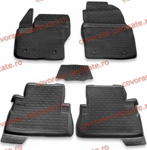 Covorase tip tavita bordura 3 cm - Covorase FORD Kuga II 2012-2019 (5 bucati) - tip tavita - SEINTEX - 100% cauciuc