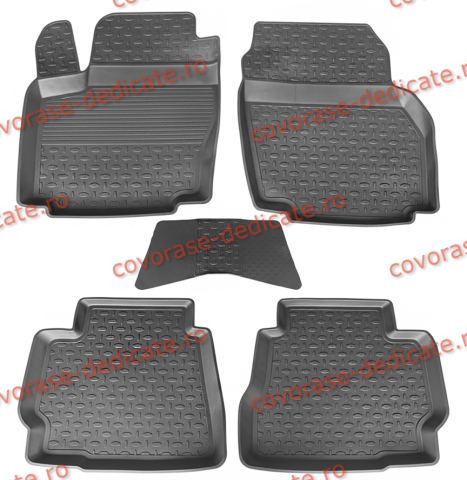 Covorase tip tavita bordura 3 cm - Covorase FORD Mondeo MKIV 2007-2014 (5 bucati) - tip tavita - SEINTEX - 100% cauciuc