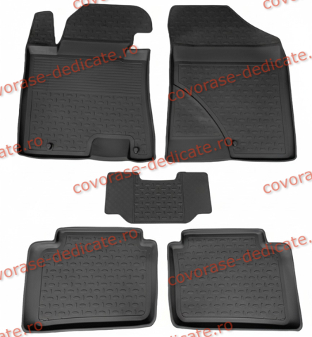 Covorase tip tavita bordura 3 cm - Covorase HYUNDAI i30 II 2011-2017 (5 bucati) - tip tavita - SEINTEX - 100% cauciuc