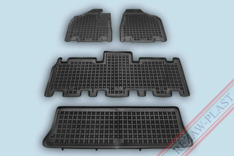 Covorase Auto - Covorase cauciuc tip tavita KIA Carnival II 2005-2014 (7 locuri) (201011) - REZAW PLAST 100514