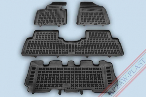 Covorase Auto - Covorase cauciuc tip tavita KIA Sorento III 2015-2020 (7 locuri) (201019) - REZAW PLAST 100514