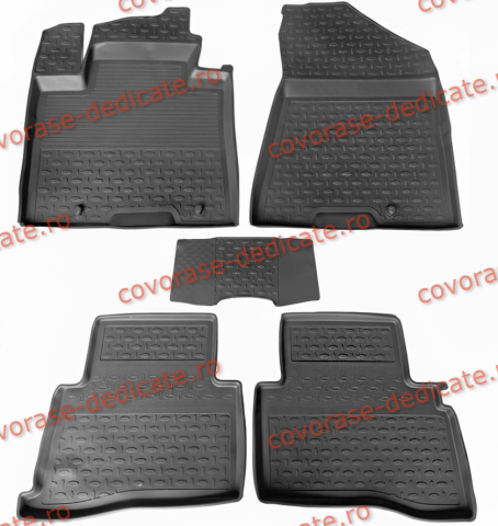 Covorase tip tavita bordura 3 cm - Covorase KIA Sportage IV 2015-2021 (5 bucati) - tip tavita - SEINTEX - 100% cauciuc