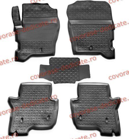 Covorase tip tavita bordura 3 cm - Covorase LAND ROVER Discovery III (L462) 2017-prezent (5 bucati) - tip tavita - SEINTEX - 100% cauciuc