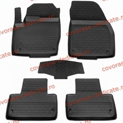 Covorase tip tavita bordura 3 cm - Covorase LAND ROVER Range Rover Evoque I 2011-2018 (5 bucati) - tip tavita - SEINTEX - 100% cauciuc