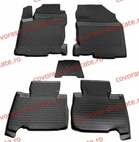 Covorase tip tavita bordura 3 cm - Covorase LEXUS NX (AZ10) 2014-2021 (5 bucati) - tip tavita - SEINTEX - 100% cauciuc