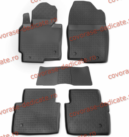 Covorase tip tavita bordura 3 cm - Covorase MAZDA CX-5 I 2012-2017 (5 bucati) - tip tavita - SEINTEX - 100% cauciuc