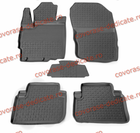 Covorase tip tavita bordura 3 cm - Covorase MITSUBISHI Eclipse Cross 2017-prezent (5 bucati) - tip tavita - SEINTEX - 100% cauciuc