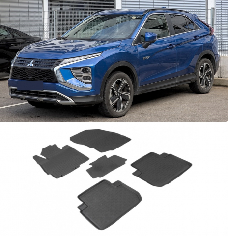 Covorase Auto - Covorase cauciuc tip tavita MITSUBISHI Eclipse Cross 2017-prezent (5 bucati) (89608) - SEINTEX 100910