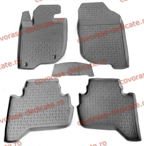 Covorase tip tavita bordura 3 cm - Covorase MITSUBISHI L200 IV 2005-2015 (5 bucati) - tip tavita - SEINTEX - 100% cauciuc