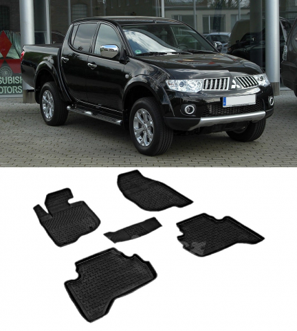 Covorase Auto - Covorase cauciuc tip tavita MITSUBISHI L200 IV 2005-2015 (5 bucati) (83325) - SEINTEX 100910