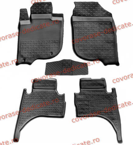 Covorase MITSUBISHI L200 V 2015-prezent (5 bucati) - tip tavita - SEINTEX - 100% cauciuc