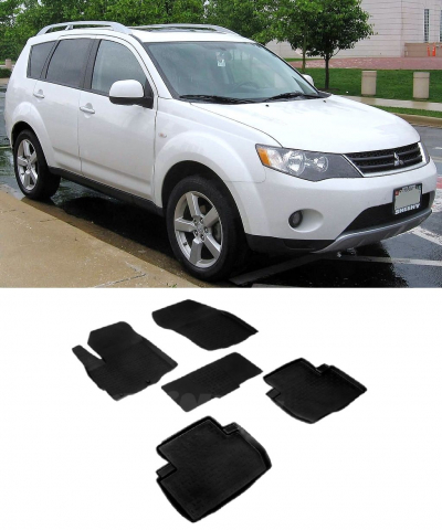 Covorase cauciuc tip tavita MITSUBISHI Outlander II 2006-2012 (5 bucati) (82129) - SEINTEX 100910