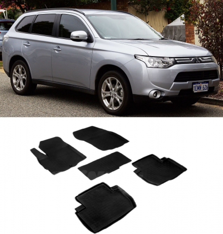 Covorase cauciuc tip tavita MITSUBISHI Outlander III 2012-2021 (fara PHEV) (5 bucati) (82129) - SEINTEX 100910