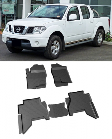 Covorase Auto - Covorase cauciuc tip tavita NISSAN Navara II 2004-2014 (5 bucati) (88381) - SEINTEX 100910