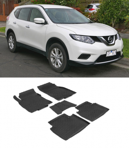 Covorase Auto - Covorase cauciuc tip tavita NISSAN X-Trail III (T32) 2013-2021 (5 bucati) (86240) - SEINTEX 100910