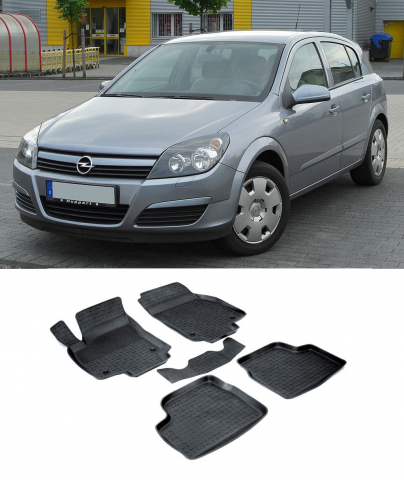 Covorase Auto - Covorase cauciuc tip tavita OPEL Astra G 1998-2009 (5 bucati) (01554) - SEINTEX 100910