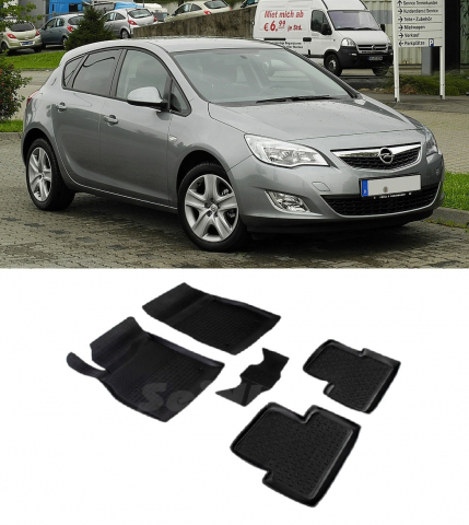 Covorase cauciuc tip tavita OPEL Astra J 2009-2015 (5 bucati) (01443) - SEINTEX 100910