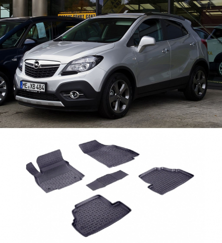 Covorase Auto - Covorase cauciuc tip tavita OPEL Mokka I 2012-2019 (5 bucati) (84991) - SEINTEX 100910