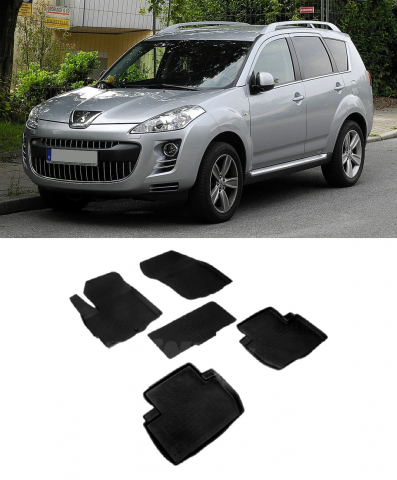 Covorase Auto - Covorase cauciuc tip tavita PEUGEOT 4007 2007-2012 (5 bucati) (82129) - SEINTEX 100910