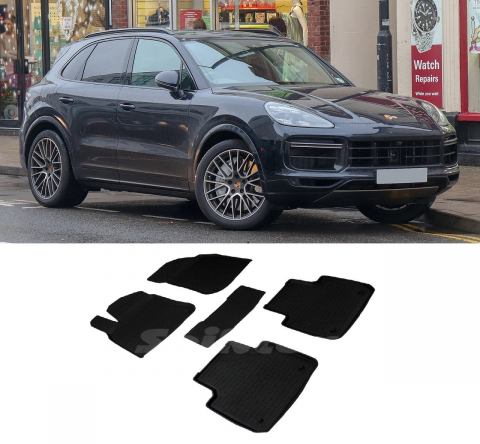 Covorase Auto - Covorase cauciuc tip tavita PORSCHE Cayenne III 2018-prezent (5 bucati) (89901) - SEINTEX 100910
