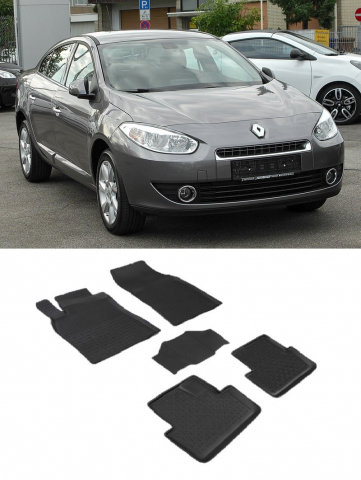 Covorase Auto - Covorase cauciuc tip tavita RENAULT Fluence 2009-2015 (5 bucati) (83251) - SEINTEX 100910