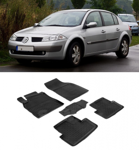 Covorase Auto - Covorase cauciuc tip tavita RENAULT Megane II 2002-2008 (5 bucati) (83252) - SEINTEX 100910