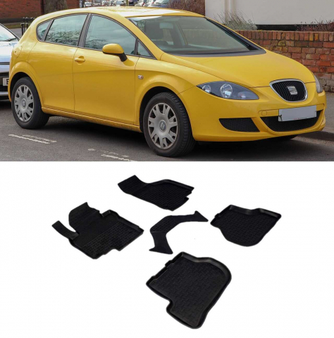 Covorase cauciuc tip tavita SEAT Leon II (1P) 2005-2012 (5 bucati) (82293) - SEINTEX 100910