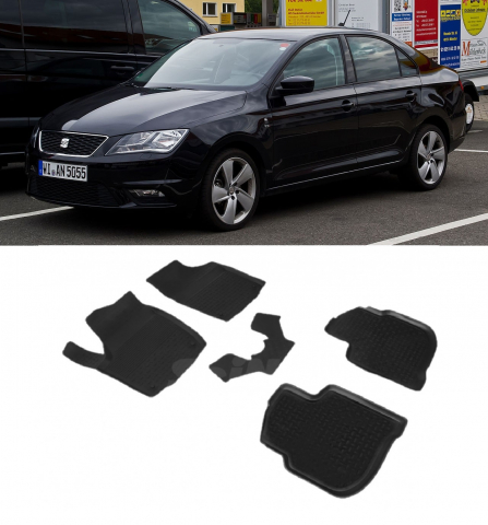 Covorase Auto - Covorase cauciuc tip tavita SEAT Toledo IV (KG) 2012-2019 (5 bucati) (85626) - SEINTEX 100910