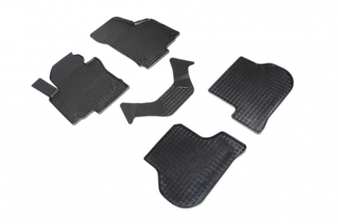 Covorase tip tavita bordura 3 cm - Covorase cauciuc tip tavita VW Golf VI 2008-2012 (5 bucati) (00468) - GRID SEINTEX 100910