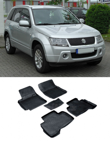 Covorase cauciuc tip tavita SUZUKI Grand Vitara 2005-2015 (5 usi) (5 bucati) (01481) - SEINTEX 100910